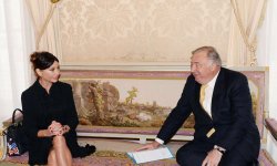 Azərbaycanın birinci xanımı Mehriban Əliyeva Fransa Senatının sədri ilə görüşüb  (FOTO)