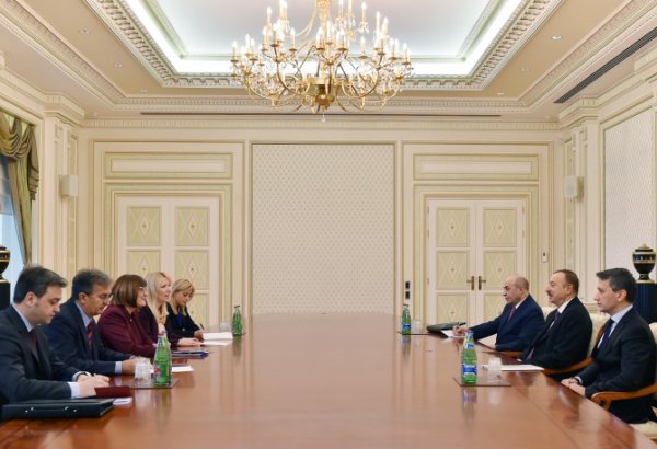Prezident İlham Əliyev Serbiya parlamentinin sədrini qəbul edib