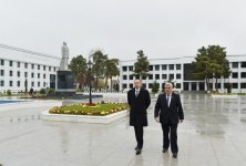 Prezident İlham Əliyev Sabirabadda ulu öndər Heydər Əliyevin abidəsini ziyarət edib (FOTO)