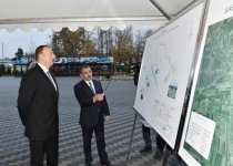 Prezident İlham Əliyev Sabirabad şəhərinə içməli suyun verilməsi mərasimində iştirak edib  (FOTO)