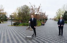 Prezident İlham Əliyev Sabirabad şəhərinə içməli suyun verilməsi mərasimində iştirak edib  (FOTO)