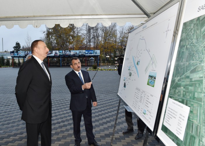 Prezident İlham Əliyev Sabirabad şəhərinə içməli suyun verilməsi mərasimində iştirak edib  (FOTO)