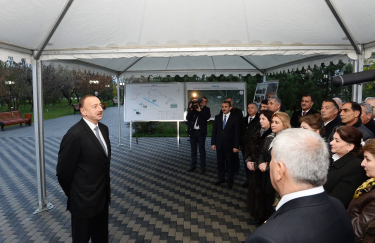 Prezident İlham Əliyev Sabirabad şəhərinə içməli suyun verilməsi mərasimində iştirak edib  (FOTO)