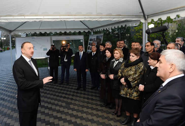 Prezident İlham Əliyev Sabirabad şəhərinə içməli suyun verilməsi mərasimində iştirak edib  (FOTO)