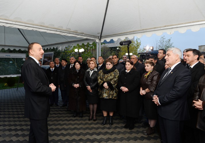Prezident İlham Əliyev Sabirabad şəhərinə içməli suyun verilməsi mərasimində iştirak edib  (FOTO)