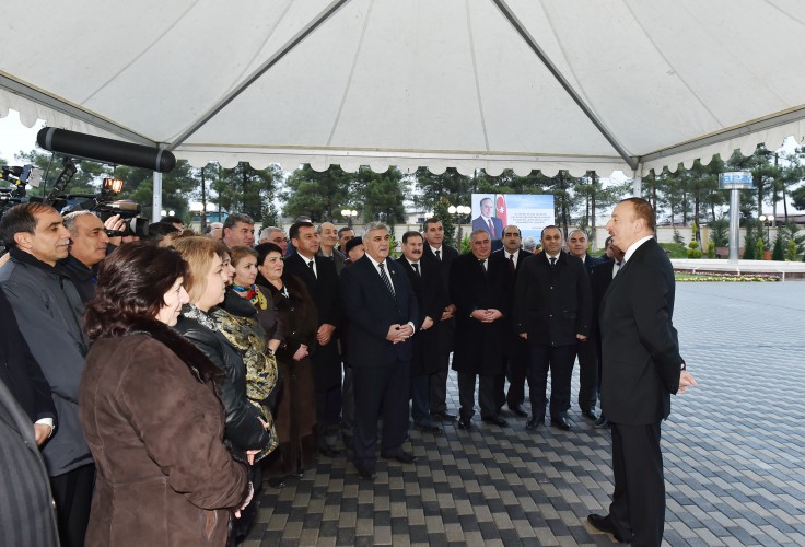 Prezident İlham Əliyev Sabirabad şəhərinə içməli suyun verilməsi mərasimində iştirak edib  (FOTO)