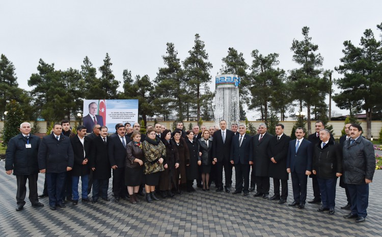 Prezident İlham Əliyev Sabirabad şəhərinə içməli suyun verilməsi mərasimində iştirak edib  (FOTO)