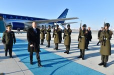 Prezident İlham Əliyev Türkiyəyə dövlət səfərinə gəlib (FOTO)