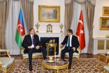 Azərbaycan Prezidenti İlham Əliyev Türkiyənin Baş naziri Əhməd Davudoğlu ilə görüşüb (FOTO)