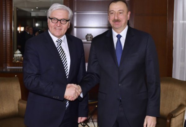 İlham Əliyev Almaniyanın xarici işlər üzrə federativ naziri Frank-Valter Ştaynmayer ilə görüşüb (FOTO)