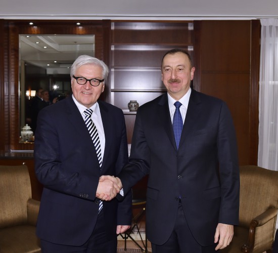 İlham Əliyev Almaniyanın xarici işlər üzrə federativ naziri Frank-Valter Ştaynmayer ilə görüşüb (FOTO)