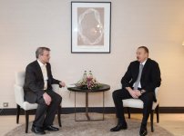 İlham Əliyev Davosda Rusiya “Sberbank”ının sədri ilə görüşüb (FOTO)