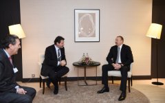 İlham Əliyev Davosda “Airbus Group International” şirkətinin direktoru  ilə görüşüb (FOTO)