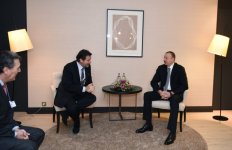 İlham Əliyev Davosda “Airbus Group International” şirkətinin direktoru  ilə görüşüb (FOTO)