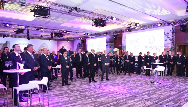 İlham Əliyev Davosda “Bakı 2015” ilk Avropa Oyunlarının təqdimatında iştirak edib (FOTO)