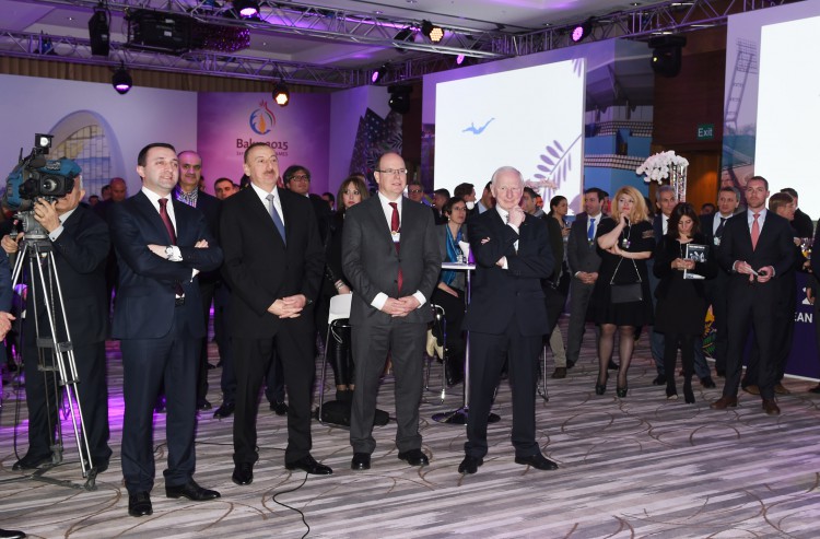 İlham Əliyev Davosda “Bakı 2015” ilk Avropa Oyunlarının təqdimatında iştirak edib (FOTO)