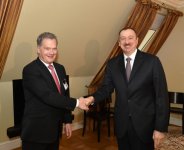 İlham Əliyev Münxendə Finlandiya Prezidenti ilə görüşüb (FOTO)