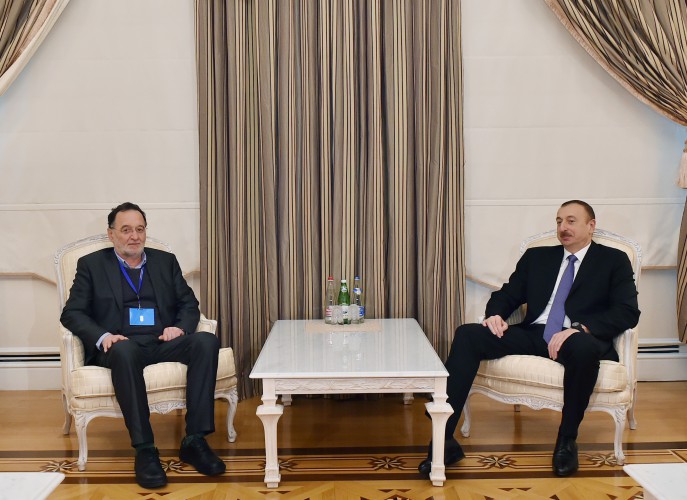 İlham Əliyev Yunanıstanın enerji nazirini qəbul edib