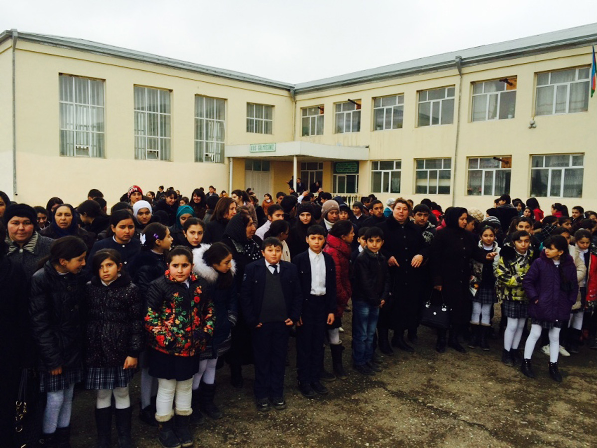 Cəbhəyanı bölgədə şagirdlərimizin vətənpərvərlik ruhu (FOTO)