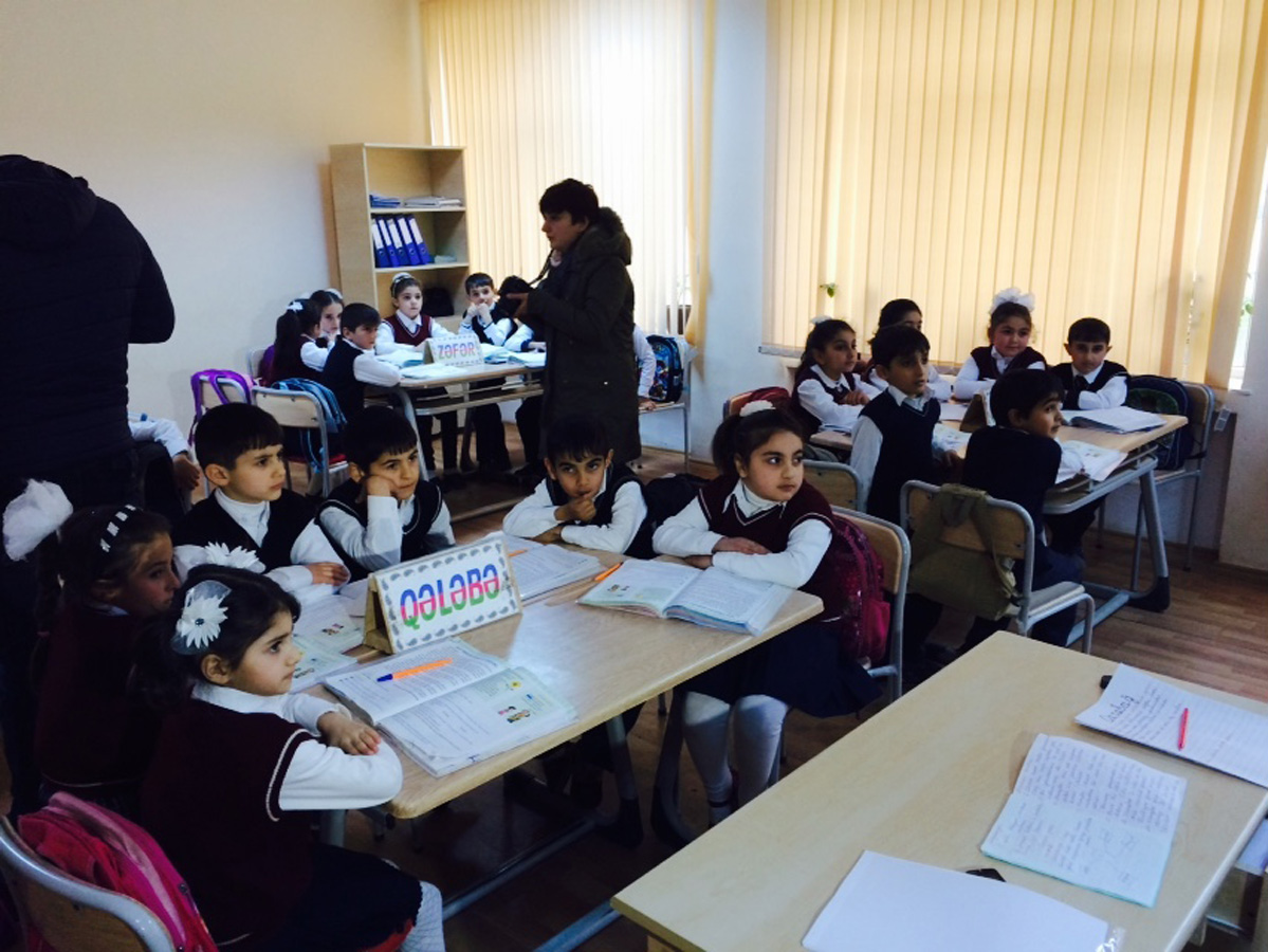 Cəbhəyanı bölgədə şagirdlərimizin vətənpərvərlik ruhu (FOTO)