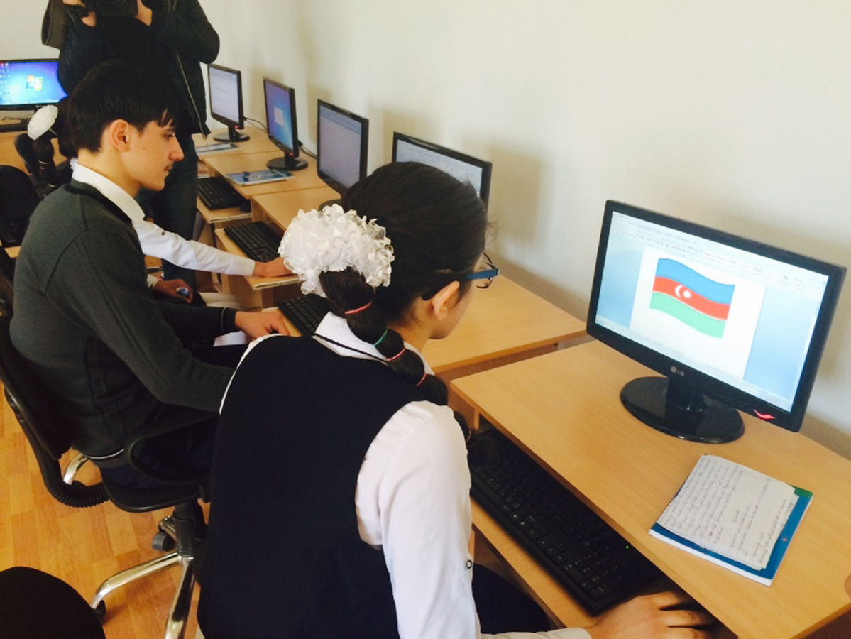 KİV nümayəndələri Ağdamın Qaradağlı kənd tam orta məktəbində olublar (FOTO)