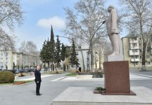 Prezident İlham Əliyev Mingəçevir şəhərinə səfərə gəlib (FOTO)