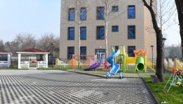 Heydər Əliyev Fondunun təşəbbüsü ilə Mingəçevirdə tikilən uşaq bağçasının açılışı olub (FOTO)