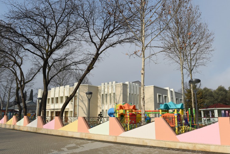 Heydər Əliyev Fondunun təşəbbüsü ilə Mingəçevirdə tikilən uşaq bağçasının açılışı olub (FOTO)