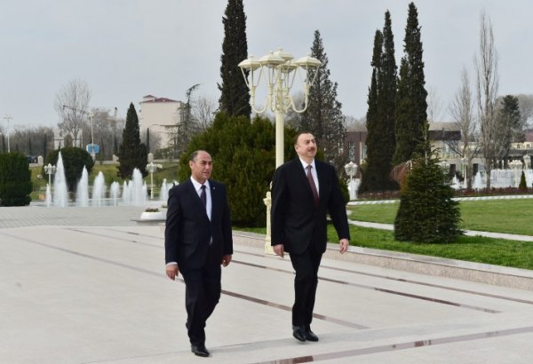 Bərdədə Heydər Əliyev adına park-bulvar istifadəyə verilib  (FOTO)