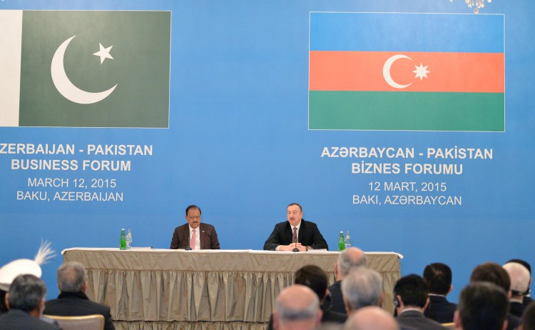İlham Əliyev və Məmnun Hüseyn Azərbaycan-Pakistan biznes forumunda iştirak ediblər (FOTO)
