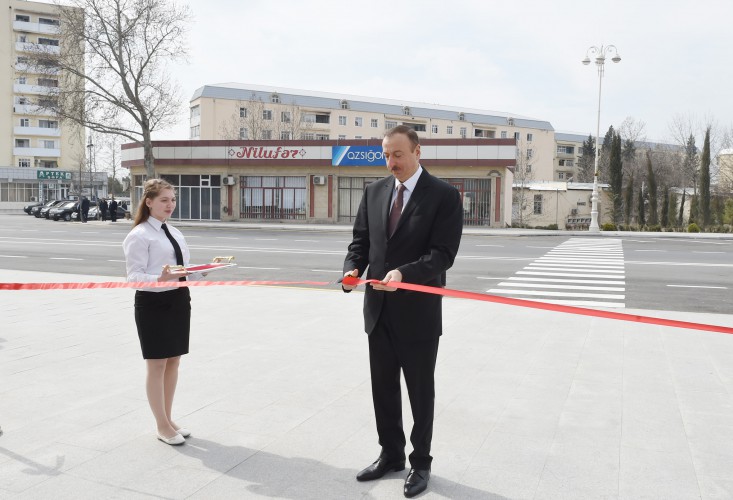 Bərdədə Heydər Əliyev adına park-bulvar istifadəyə verilib  (FOTO)