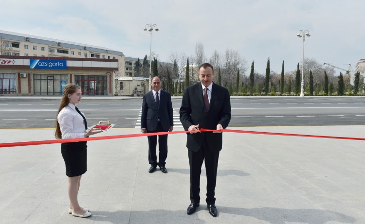Bərdədə Heydər Əliyev adına park-bulvar istifadəyə verilib  (FOTO)