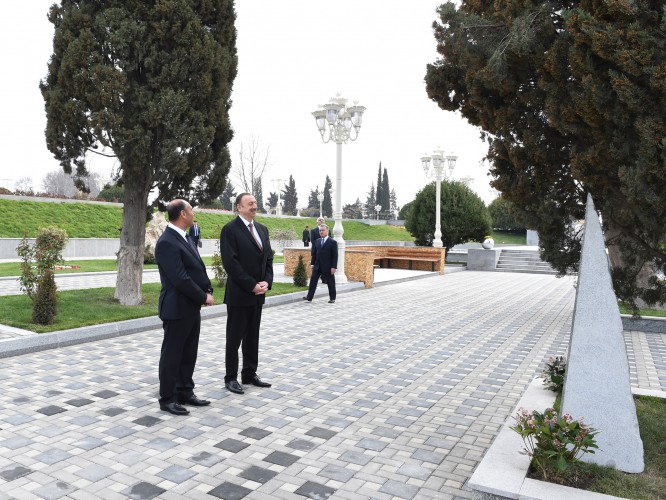 Bərdədə Heydər Əliyev adına park-bulvar istifadəyə verilib  (FOTO)