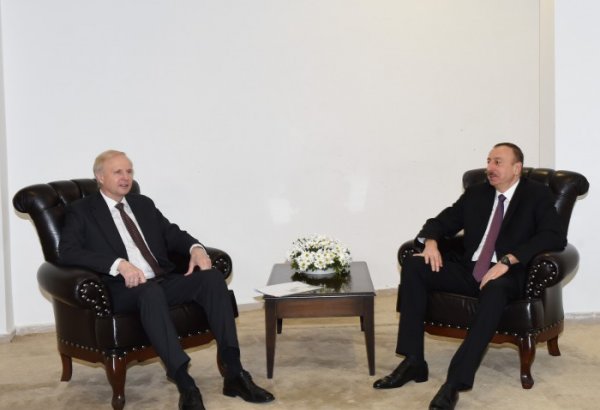 Prezident İlham Əliyev Qarsda BP şirkətinin baş icraçı direktoru ilə görüşüb (FOTO)