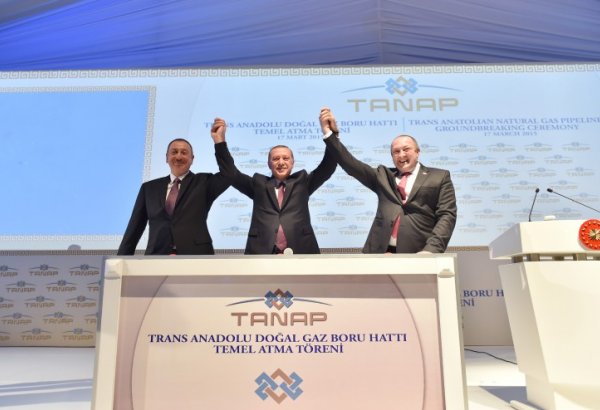 Azərbaycan, Türkiyə və Gürcüstan prezidentləri TANAP-ın təməlqoyma mərasimində iştirak ediblər (YENİLƏNİB) (FOTO) (VİDEO)