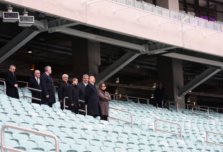 Prezident İlham Əliyev və xanımı Bakı Olimpiya Stadionunun açılışında iştirak ediblər (FOTO)