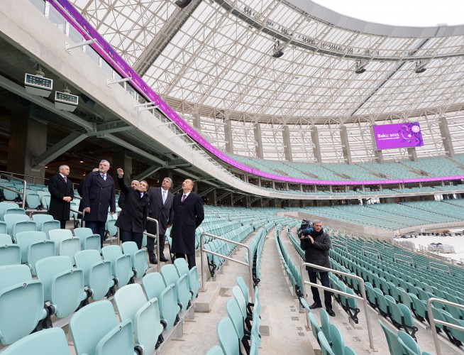 Prezident İlham Əliyev və xanımı Bakı Olimpiya Stadionunun açılışında iştirak ediblər (FOTO)