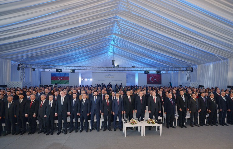 Azərbaycan, Türkiyə və Gürcüstan prezidentləri TANAP-ın təməlqoyma mərasimində iştirak ediblər (YENİLƏNİB) (FOTO) (VİDEO)
