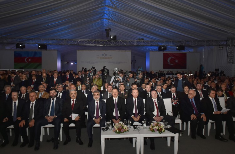 Azərbaycan, Türkiyə və Gürcüstan prezidentləri TANAP-ın təməlqoyma mərasimində iştirak ediblər (YENİLƏNİB) (FOTO) (VİDEO)
