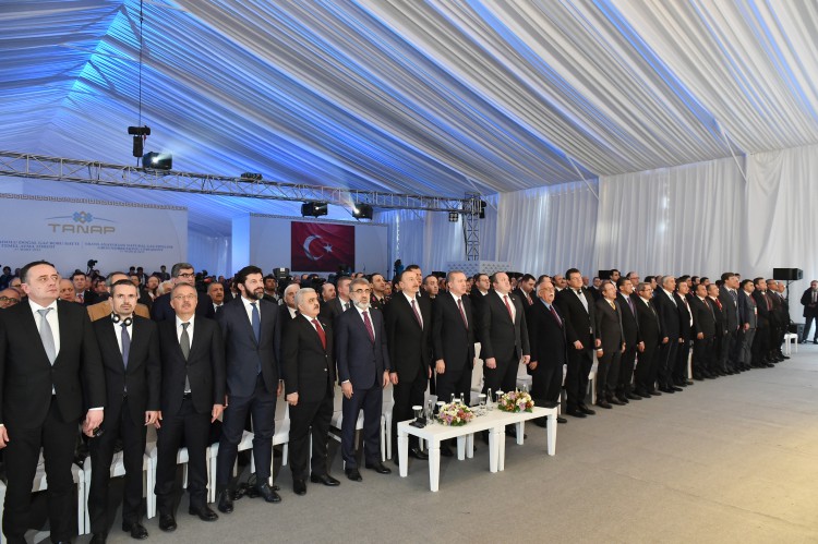 Azərbaycan, Türkiyə və Gürcüstan prezidentləri TANAP-ın təməlqoyma mərasimində iştirak ediblər (YENİLƏNİB) (FOTO) (VİDEO)