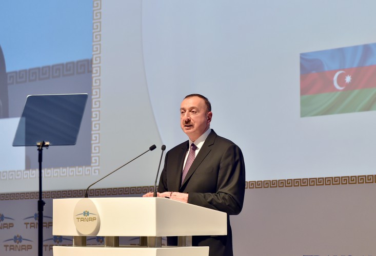 Azərbaycan, Türkiyə və Gürcüstan prezidentləri TANAP-ın təməlqoyma mərasimində iştirak ediblər (YENİLƏNİB) (FOTO) (VİDEO)