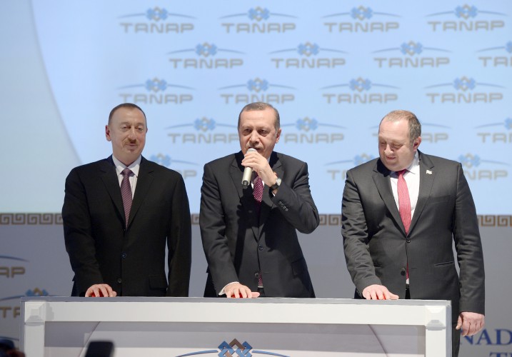 Azərbaycan, Türkiyə və Gürcüstan prezidentləri TANAP-ın təməlqoyma mərasimində iştirak ediblər (YENİLƏNİB) (FOTO) (VİDEO)
