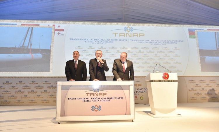 Azərbaycan, Türkiyə və Gürcüstan prezidentləri TANAP-ın təməlqoyma mərasimində iştirak ediblər (YENİLƏNİB) (FOTO) (VİDEO)