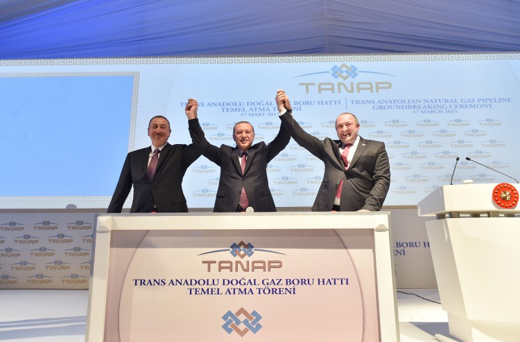 Azərbaycan, Türkiyə və Gürcüstan prezidentləri TANAP-ın təməlqoyma mərasimində iştirak ediblər (YENİLƏNİB) (FOTO) (VİDEO)