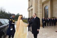 Bakıda Birləşmiş Ərəb Əmirliklərinin vitse-prezidenti və Baş naziri, Dubay Əmirinin rəsmi qarşılanma mərasimi olub (FOTO)