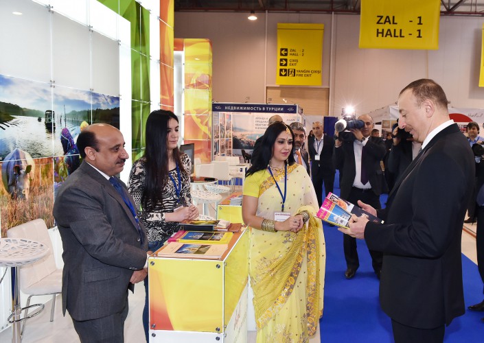 Prezident İlham Əliyev və xanımı "AITF-2015" XIV Azərbaycan Beynəlxalq turizm və səyahətlər sərgisi ilə tanış olublar (FOTO)