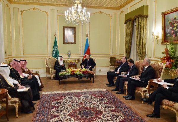 Prezident İlham Əliyevin və Səudiyyə Ərəbistanı Krallığının neft və minerallar nazirinin görüşü olub (FOTO)