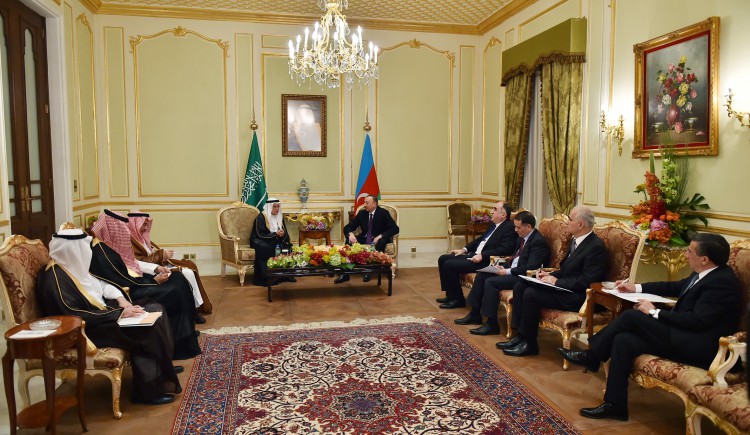 Prezident İlham Əliyevin və Səudiyyə Ərəbistanı Krallığının neft və minerallar nazirinin görüşü olub (FOTO)