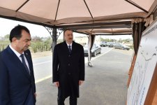 İlham Əliyev yenidən qurulan Liman-Nərimanabad-Balıqçılar avtomobil yolu ilə tanış olub (FOTO)