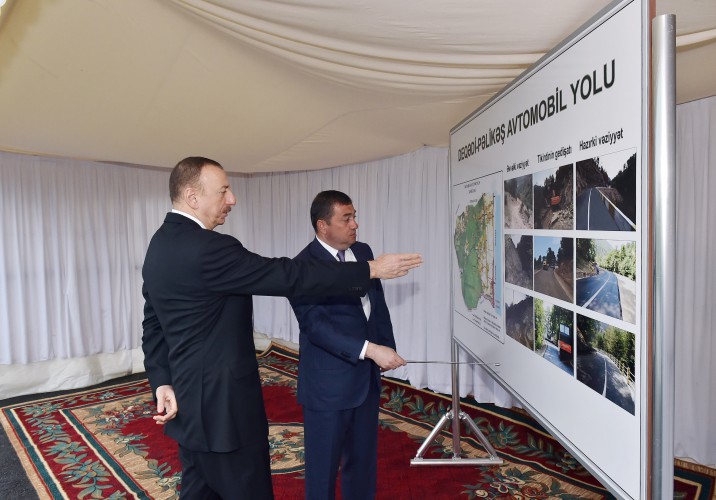 Prezident İlham Əliyev Astarada Deqədi-Pəlikəş avtomobil yolunun açılışında iştirak edib (FOTO)